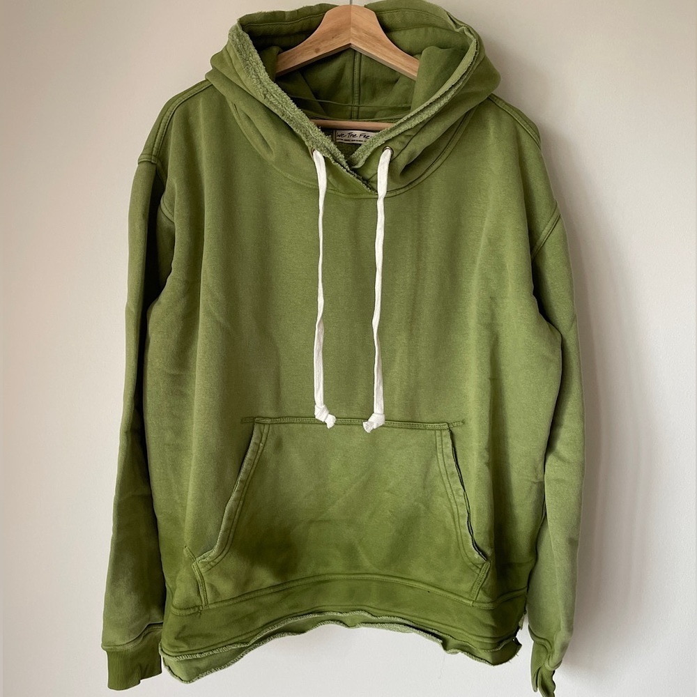 NEW Free People We The Free Zuma Hooded Sweatshirt In Sea Serpent Green - Picture 11 of 13